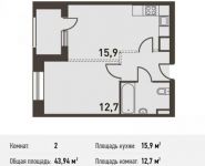 1-комнатная квартира площадью 44 кв.м, Головинское ш., 5 | цена 9 064 000 руб. | www.metrprice.ru