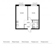 1-комнатная квартира площадью 43.1 кв.м,  | цена 6 292 600 руб. | www.metrprice.ru