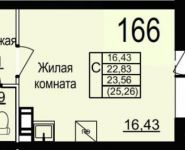 1-комнатная квартира площадью 25.3 кв.м, Осташковское ш. | цена 1 616 000 руб. | www.metrprice.ru