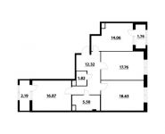 3-комнатная квартира площадью 90.89 кв.м, Тайнинская ул, 11 | цена 17 726 487 руб. | www.metrprice.ru