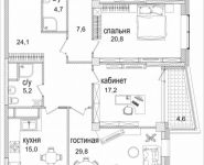 4-комнатная квартира площадью 161 кв.м, Минская, 2 корп. 1, корп.2 | цена 75 185 370 руб. | www.metrprice.ru