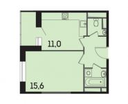1-комнатная квартира площадью 37.4 кв.м,  | цена 4 678 740 руб. | www.metrprice.ru