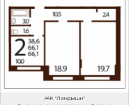 2-комнатная квартира площадью 66.1 кв.м, Саморы Машела, 5 | цена 8 037 760 руб. | www.metrprice.ru