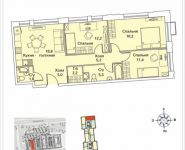 3-комнатная квартира площадью 79 кв.м, Ореховый бульвар, влд.24 к2 | цена 12 212 200 руб. | www.metrprice.ru
