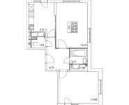 2-комнатная квартира площадью 56.36 кв.м, 2-я Муравская | цена 7 981 928 руб. | www.metrprice.ru