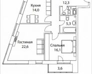 2-комнатная квартира площадью 74 кв.м, Шелепихинская набережная, влд 34, корп.3 | цена 22 482 600 руб. | www.metrprice.ru