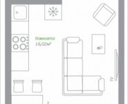 1-комнатная квартира площадью 24.45 кв.м, Володарское шоссе, 25 | цена 1 960 254 руб. | www.metrprice.ru