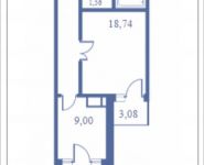 1-комнатная квартира площадью 55.8 кв.м, Кудрявцева, 12 | цена 6 606 943 руб. | www.metrprice.ru