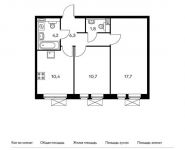 2-комнатная квартира площадью 51.1 кв.м,  | цена 6 162 660 руб. | www.metrprice.ru