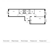 2-комнатная квартира площадью 70.91 кв.м, | цена 7 559 006 руб. | www.metrprice.ru