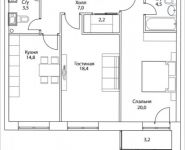 2-комнатная квартира площадью 73 кв.м, Шелепихинская набережная, влд 34, корп.2 | цена 23 951 200 руб. | www.metrprice.ru