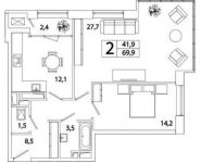 2-комнатная квартира площадью 67 кв.м, Рязанский пр-кт, 2 | цена 10 563 782 руб. | www.metrprice.ru