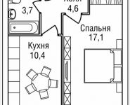 1-комнатная квартира площадью 36 кв.м, 3-й Силикатный проезд, вл. 4, корп. 2 | цена 7 055 745 руб. | www.metrprice.ru