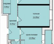 2-комнатная квартира площадью 59.69 кв.м, Октябрьская, к9 | цена 4 939 093 руб. | www.metrprice.ru