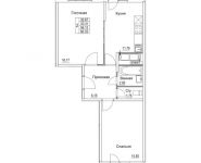 2-комнатная квартира площадью 56.17 кв.м, 2-я Муравская | цена 7 275 587 руб. | www.metrprice.ru