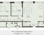 3-комнатная квартира площадью 120.6 кв.м, Усачёва, 12, корп.2_10 | цена 42 191 668 руб. | www.metrprice.ru