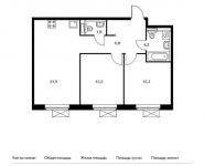 2-комнатная квартира площадью 62.1 кв.м, Полярная ул, 27к4 | цена 11 209 050 руб. | www.metrprice.ru