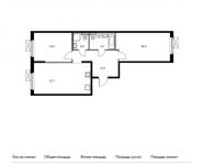 2-комнатная квартира площадью 71.1 кв.м,  | цена 6 505 650 руб. | www.metrprice.ru