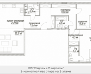 3-комнатная квартира площадью 134.2 кв.м, Усачёва, 12, корп.2_7 | цена 62 644 962 руб. | www.metrprice.ru