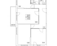 3-комнатная квартира площадью 71.69 кв.м, 2-я Муравская | цена 9 806 159 руб. | www.metrprice.ru