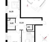 2-комнатная квартира площадью 70.85 кв.м, Тайнинская улица, 9с5 | цена 12 756 573 руб. | www.metrprice.ru