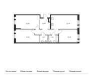 3-комнатная квартира площадью 102.04 кв.м, Сельскохозяйственная ул, 35к6 | цена 18 846 788 руб. | www.metrprice.ru