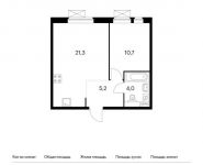 1-комнатная квартира площадью 41.2 кв.м,  | цена 5 405 440 руб. | www.metrprice.ru
