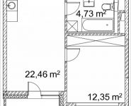 1-комнатная квартира площадью 41.2 кв.м, Лазоревый пр., 3 | цена 9 136 223 руб. | www.metrprice.ru