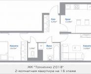 2-комнатная квартира площадью 55.49 кв.м, Новорязанское шоссе, 9, корп.9 | цена 4 086 893 руб. | www.metrprice.ru