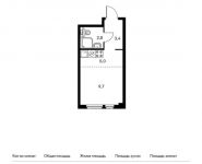 1-комнатная квартира площадью 21 кв.м,  | цена 4 995 900 руб. | www.metrprice.ru