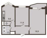 2-комнатная квартира площадью 52 кв.м, Липчанского ул, д. 1 | цена 5 830 000 руб. | www.metrprice.ru