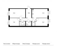 3-комнатная квартира площадью 92.8 кв.м, | цена 8 648 960 руб. | www.metrprice.ru