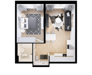 1-комнатная квартира площадью 42.7 кв.м, | цена 6 699 630 руб. | www.metrprice.ru