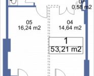 1-комнатная квартира площадью 53.21 кв.м, Кудрявцева, IV | цена 6 630 102 руб. | www.metrprice.ru