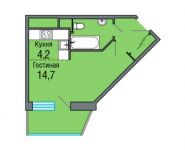 1-комнатная квартира площадью 28.9 кв.м, Весковский переулок, 3 | цена 3 223 875 руб. | www.metrprice.ru