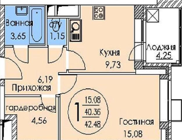 Однокомнатная первичка расположение пионерская ул. , 13к1, м.