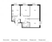 3-комнатная квартира площадью 73.2 кв.м, | цена 9 025 560 руб. | www.metrprice.ru