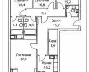 4-комнатная квартира площадью 139 кв.м, Шелепихинская набережная, влд 34, корп.3 | цена 45 183 600 руб. | www.metrprice.ru