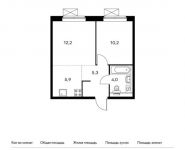 2-комнатная квартира площадью 37.6 кв.м,  | цена 3 504 320 руб. | www.metrprice.ru