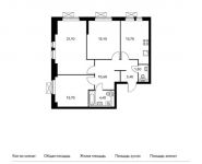 3-комнатная квартира площадью 82.8 кв.м,  | цена 10 043 640 руб. | www.metrprice.ru