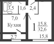 1-комнатная квартира площадью 32 кв.м,  | цена 3 692 504 руб. | www.metrprice.ru