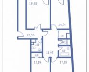 4-комнатная квартира площадью 127.7 кв.м, Кудрявцева, 14 | цена 12 833 850 руб. | www.metrprice.ru