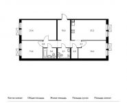 3-комнатная квартира площадью 92.7 кв.м, жилой комплекс Мякинино Парк, | цена 13 803 030 руб. | www.metrprice.ru