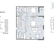 2-комнатная квартира площадью 75.09 кв.м,  | цена 39 843 355 руб. | www.metrprice.ru
