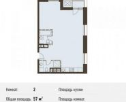 2-комнатная квартира площадью 57 кв.м,  | цена 7 398 600 руб. | www.metrprice.ru