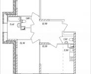 3-комнатная квартира площадью 68.8 кв.м, Дружбы, 49 | цена 5 400 800 руб. | www.metrprice.ru