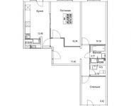 3-комнатная квартира площадью 73.21 кв.м, 2-я Муравская | цена 9 704 131 руб. | www.metrprice.ru