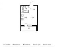 1-комнатная квартира площадью 24.6 кв.м, Весковский переулок, 3 | цена 2 041 800 руб. | www.metrprice.ru